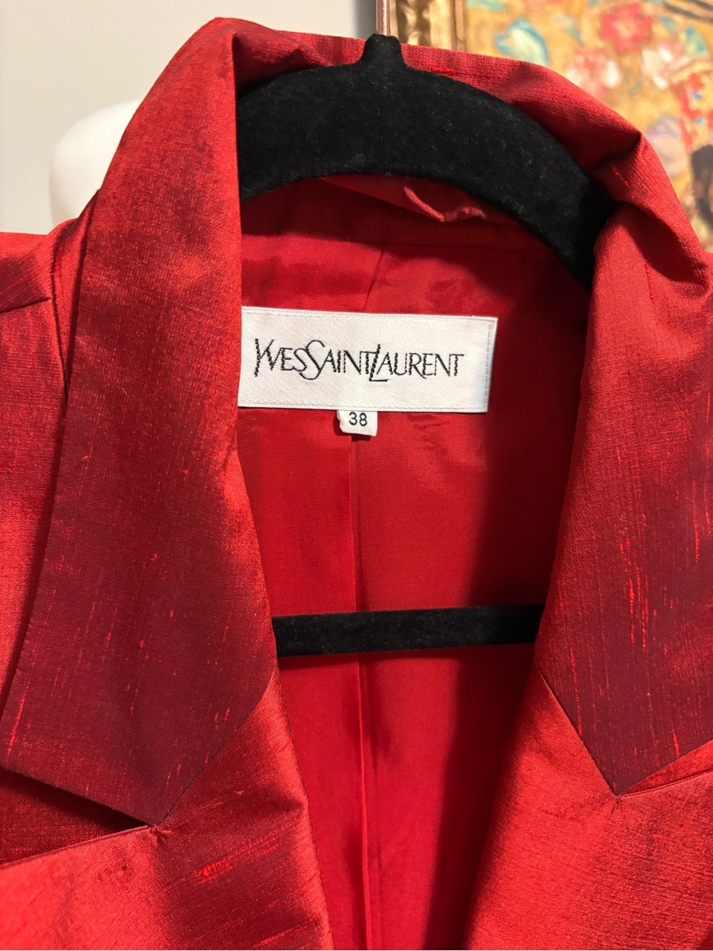Yves Saint Laurent red vintage blazer 1990’s size 38 - pristine ❤️ - Picture 5 of 10